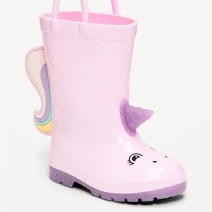 Old Navy Pink Unicorn Kids Boots